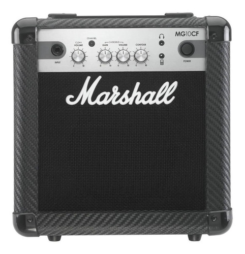 Amplificador Marshall Mg Carbon Fibre Mg10cf Valvular Para Guitarra De 10w Color Negro 220v