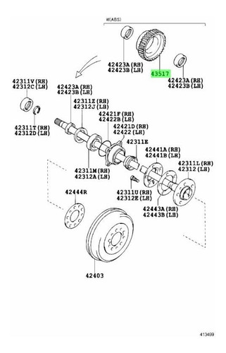 Rotor Rueda Fonica Abs Toyota Hilux 08-14 Fortuner Leer 50 Foto 3