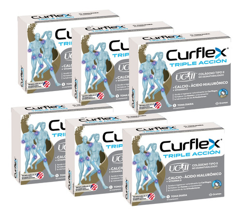 Combo X 6 Curflex Triple Accion 30 Comprimidos