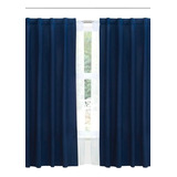 Cortinas Viasoft Cortas 1.80m Alto Vianney Color Marino