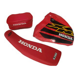 Funda Asiento, Tanque + Bolso Honda Xr600r Xr 600 Grip Rojo