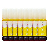 8 Tintas Yellow Para Epson 544 Compatible L1250 L3250 L1210