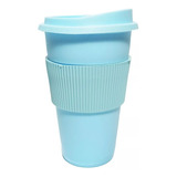 Vaso Tipo Starbucks Termico Souvenir Plastico Celeste X5