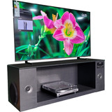 Mueble De Tv Modular Madera Sistema De Parlantes Bluetooth