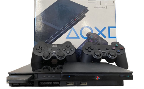 Playstation 2 Na Caixa Polido Brilhando 2 Controle 30 Jogos 