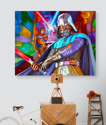 Cuadro En Lienzo Para Habitacion Star Wars 64 50x40cm