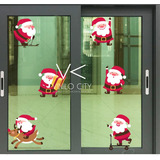 Vinil Decorativo Navidad Para Ventana Santa Claus 50 Pzas