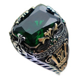 Anillo De Joyería De Jade Con Incrustaciones For Hombre.