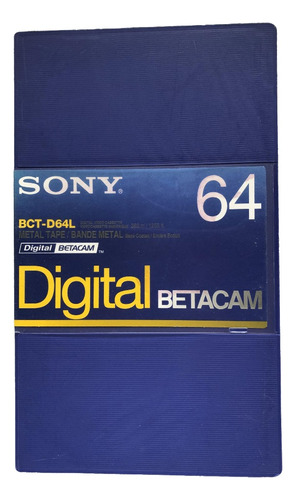 Fita Betacam Sony Digital Bct D64l Raridade Nova