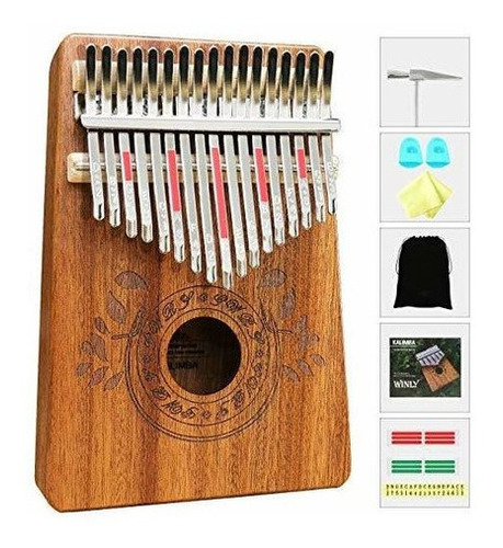 Kalimba Piano De 17 Llaves Con Instrucciones De Estudio Y Ma