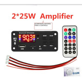 Placa Amplificada 50w 25w Por Canal Usb Mp3 Aux Sd Bluetooth