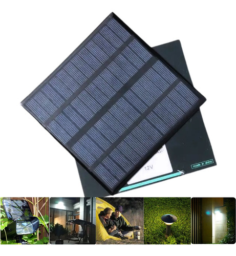 Mini Painel Solar Placa De Energia Fotovoltaica 12v 3w 250ma