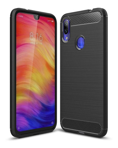 Funda Tpu Fibra Carbono Compatible Con Xiaomi Redmi Note 7