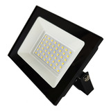 Reflector Led 50w = 300w Fria Ext Int 3600lm 150 Ma Candela Carcasa Negro Luz Blanco Frío