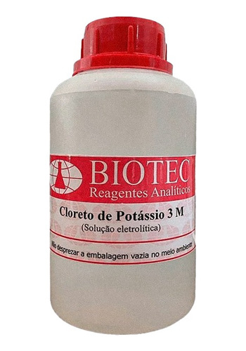 Cloreto De Potássio Kcl 3m Eletrolítica - Biotec - 500 Ml