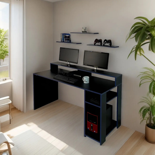 Escritorio Gamer Decomobil Mesa Para Computadora Con Repisas