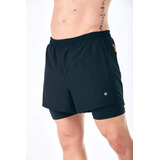 Short Aptitud Con Calza Negro Hombre