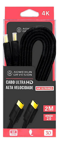 Cable Hdmi 4k Plano 2 Metros