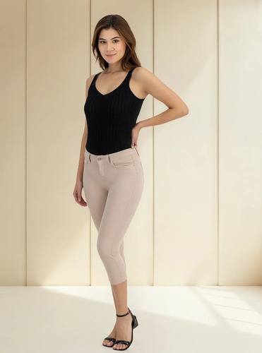 Pantalón Capri Britos Jeans Mujer Pescador Magic Pomp