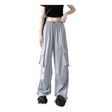 Parachute Overalls High Waist Wide Leg Casual Slim