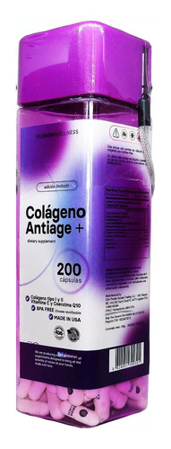 Antiage : Colageno Tipo 1 & 2 + Q10 + Vit C Nf 200 Capsulas