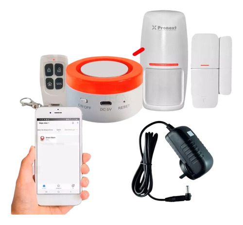 Kit Alarma Inalambrica Wifi + Free App Celular Wala 2000