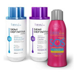 Kit Escova Semi Definitiva Zero 3d E Sos Forever Liss 300ml