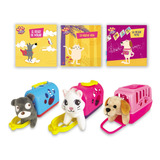 My Pet Puppy Kit 5 X 3 Mascotas De Peluche + Canil