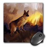 Mouse Pad Pintura Pastor Aleman 8 X 8 Pulgadas