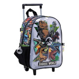 Mochila Jurassic World Carro Jardin 12 PuLG Dino Escolar