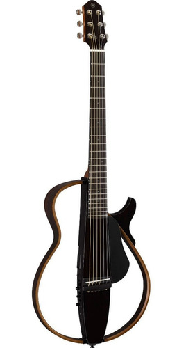 Guitarra Electroacústica Yamaha Silent Cuerdas De Acero Translucent Black Con Funda