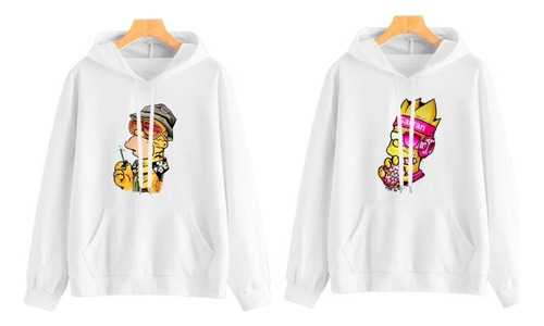 Hoodies Saco De Pareja Color Blanco Homero Y Bart