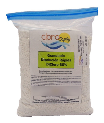 5kg Cloro Granulado Rápido 60% Instantáneo Envío País Gratis