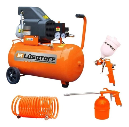 Compresor De Aire Eléctrico Lüsqtoff Lc-2550bkh 50l 2.5hp