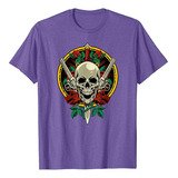 Playera Guns N' Roses Calavera, Camiseta Estilo Rock Urbano