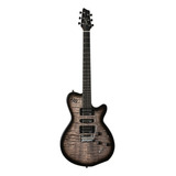 Godin Xtsa Leaftop Trans Black Con Soft Case