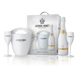 Kit Jasmine Monet White Champagne 750ml + Frapera + 2 Copas