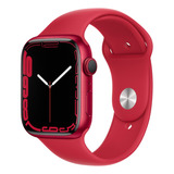 Apple Watch Series 7 (gps, 45mm) - Caixa De Alumínio Vermelho - Pulseira Esportiva Vermelho - Distribuidor Autorizado