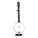 Banjo De 9  H Con Estuche Y Soporte Réplica De Instrumento M