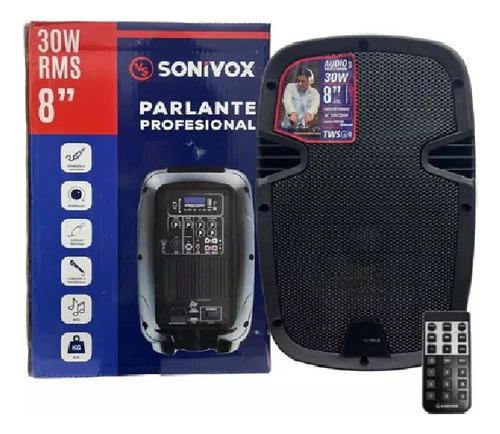 Cabina De Sonido 8 Pulgadas Profesional Activa Sonivox Ac708