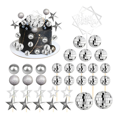 34pzs Decoración Pastel De Discoteca Letrero Feliz Cumpleaño | MercadoLibre