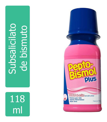 Pepto-bismol Plus 525 Mg/15 Ml Frasco Con 118 Ml