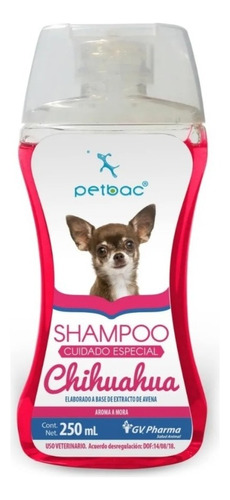 Petbac Shampoo Especial Para Chihuahua 250ml Fragancia N/a Tono De Pelaje Recomendado Na