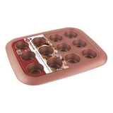 Molde Antiadherente Cupcakes Mini Muffins X12 Betty Crocker Color Rosa