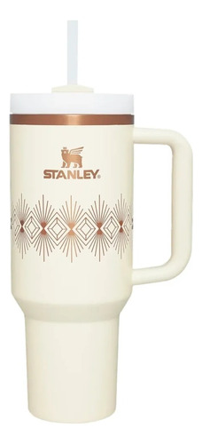 Caneca Stanley Quencher Deco Collection 1,18l Canudo  Creme 