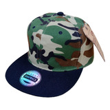 Gorra Visera Plana Camuflado Militar Negro