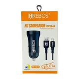 20 Carregador Veicular 2 Saídas Usb 12v Turbo + Cabo Tipo C