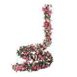 Miracliy Paquete De 5 Flores De Vid De Rosas Falsas De 41 Pi