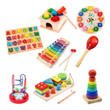 Juguetes Montessori Para Niños Juego Sensorial Madera 8 Pzas