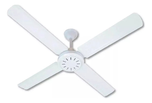 Ventilador De Techo 4 Paletas Chapa Color Blanco